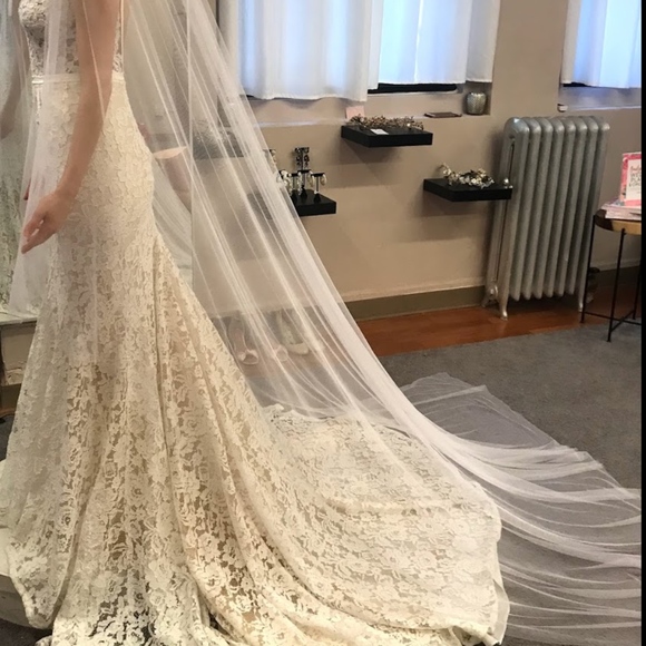 Inbal Dror White Lace Crochet Wedding Dress - Picture 5 of 5